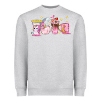 Heather Grey unicorn coffee cups Heavyweight Sweatshirt - NancyCooperArtShop