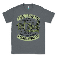 Charcoal Heather the legend has officially retired Classic Tee - MaliasSmallBusiness