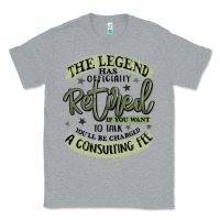Heather Grey the legend has officially retired Classic Tee - MaliasSmallBusiness
