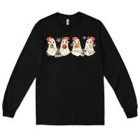 Black pantasmas mexican christmas ghosts Long Sleeve Tee - MaliasSmallBusiness
