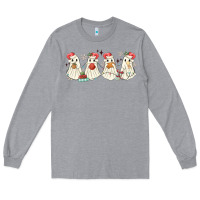 Heather Grey pantasmas mexican christmas ghosts Long Sleeve Tee - MaliasSmallBusiness