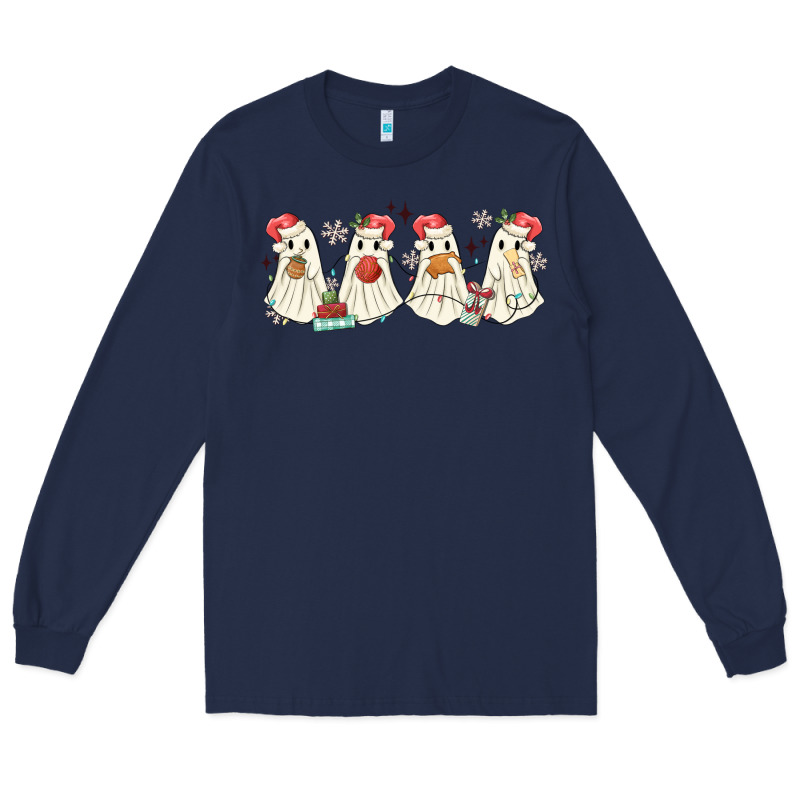 Pantasmas Mexican Christmas Ghosts Long Sleeve Tee by MaliasSmallBusiness | Teevron