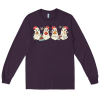 Plum pantasmas mexican christmas ghosts Long Sleeve Tee - MaliasSmallBusiness