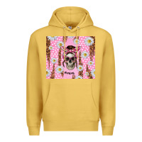 Antique Gold skull mom pink glitter with daisy Premium Hoodie - TumblerDesignByShophia