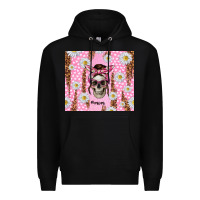 Black skull mom pink glitter with daisy Premium Hoodie - TumblerDesignByShophia