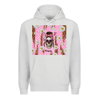 Dove Grey skull mom pink glitter with daisy Premium Hoodie - TumblerDesignByShophia