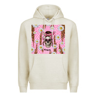 Oatmeal Heather skull mom pink glitter with daisy Premium Hoodie - TumblerDesignByShophia