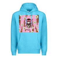 Ocean Blue skull mom pink glitter with daisy Premium Hoodie - TumblerDesignByShophia