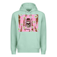 Seafoam skull mom pink glitter with daisy Premium Hoodie - TumblerDesignByShophia