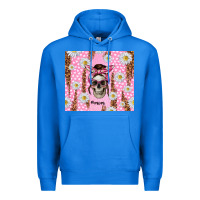 True Royal skull mom pink glitter with daisy Premium Hoodie - TumblerDesignByShophia