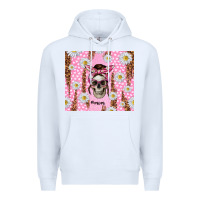 White skull mom pink glitter with daisy Premium Hoodie - TumblerDesignByShophia