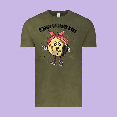 Boujee Ballpark Babe Vintage Tee Designed By Maliassmallbusiness
