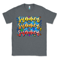 Charcoal Heather Summer Summer Summer Classic Tee - CowhideDigitalArt