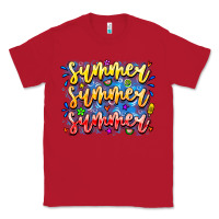 Red Summer Summer Summer Classic Tee - CowhideDigitalArt