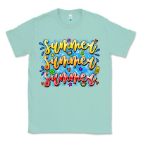 Seafoam Summer Summer Summer Classic Tee - CowhideDigitalArt