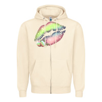 Sandshell Pastel Color Easter Lips Zipper Hoodie - Bettercallsaul