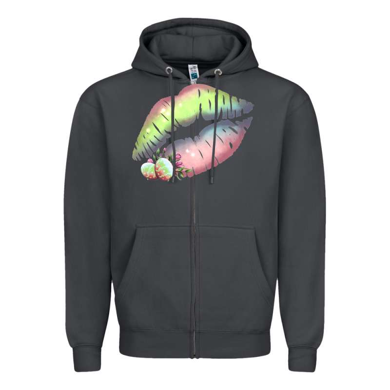 Pastel Color Easter Lips Zipper Hoodie by Bettercallsaul | Teevron