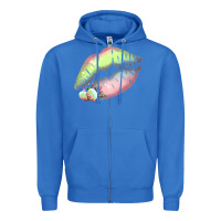 True Royal Pastel Color Easter Lips Zipper Hoodie - Bettercallsaul