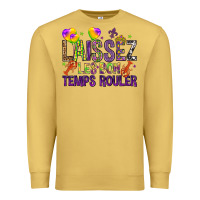 Antique Gold Loissez les bon temps rouler with balloon Premium Sweatshirt - HowdyJamesFarm