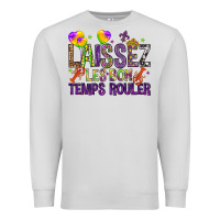Dove Grey Loissez les bon temps rouler with balloon Premium Sweatshirt - HowdyJamesFarm