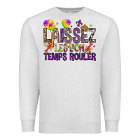 Oatmeal Heather Loissez les bon temps rouler with balloon Premium Sweatshirt - HowdyJamesFarm
