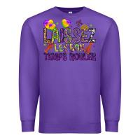Purple Loissez les bon temps rouler with balloon Premium Sweatshirt - HowdyJamesFarm