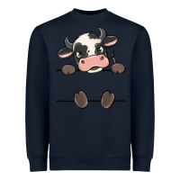 Navy custom cow Heavyweight Sweatshirt - MaliasSmallBusiness