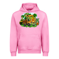 Fuchsia Pink truck saint patricks day Urban Hoodie - FaDigitalArtStudio