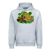 Heather Grey truck saint patricks day Urban Hoodie - FaDigitalArtStudio