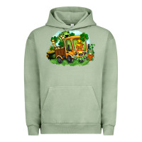 Pigment Oil Green truck saint patricks day Urban Hoodie - FaDigitalArtStudio
