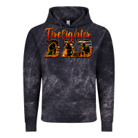 Cloud Black American Flag Firefighter Dad Vintage Hoodie - LillyAllenDesigns