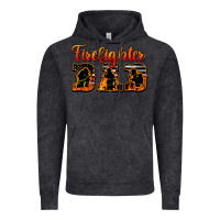 Vintage Black American Flag Firefighter Dad Vintage Hoodie - LillyAllenDesigns
