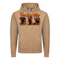 Vintage Coffee American Flag Firefighter Dad Vintage Hoodie - LillyAllenDesigns