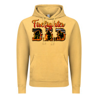 American Flag Firefighter Dad Vintage Hoodie | Teevron