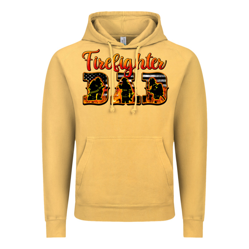American Flag Firefighter Dad Vintage Hoodie by LillyAllenDesigns | Teevron