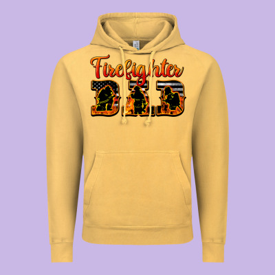 American Flag Firefighter Dad Vintage Hoodie Designed By Lillyallendesigns