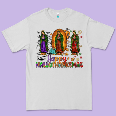 Our Lady Of Guadalupe Happy Hallothanksmas Premium Tee Designed By Jahusdesignshop