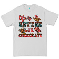 Dove Grey life is better with chocolate Premium Tee - AdoDesignShop