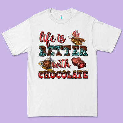 Life Is Better With Chocolate Premium Tee Designed By Adodesignshop