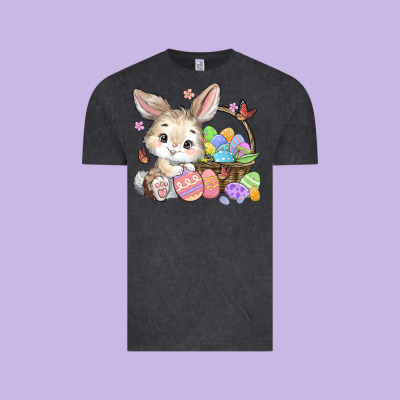 Easter Bunny Vintage Tee Designed By Maliassmallbusiness