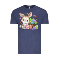 Vintage Denim easter bunny Vintage Tee - MaliasSmallBusiness