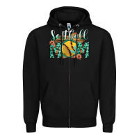Black Softball Mom Zipper Hoodie - Bettercallsaul