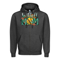 Charcoal Heather Softball Mom Zipper Hoodie - Bettercallsaul