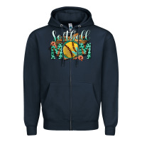 Navy Softball Mom Zipper Hoodie - Bettercallsaul