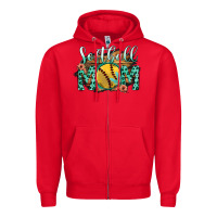 Red Softball Mom Zipper Hoodie - Bettercallsaul