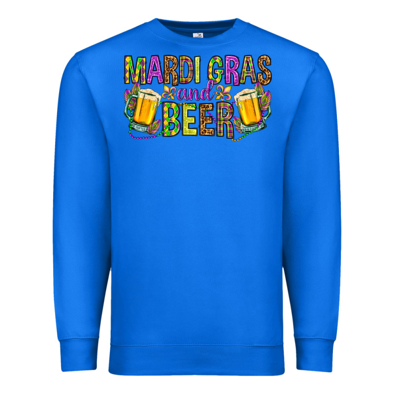 Mardi Gras And Beer Premium Sweatshirt by HowdyJamesFarm | Teevron
