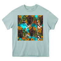 Arona western bison and sunflowers seamless pattern Heavy Core Tee - HRA Design Shop