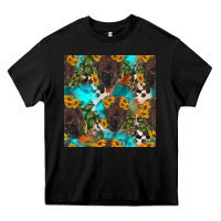 Black western bison and sunflowers seamless pattern Heavy Core Tee - HRA Design Shop