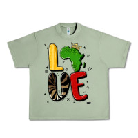 Oil Green africa love Urban Heavy Tee - MaliasSmallBusiness