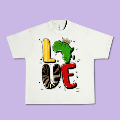 Africa Love Urban Heavy Tee Designed By Maliassmallbusiness